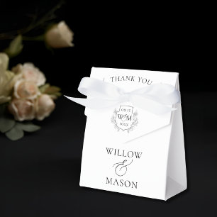 Elegante Vintage Monogram Wedding Danke Geschenkschachtel