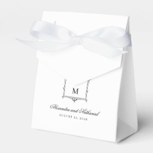 Elegante Vintage Monogramm-Hochzeit Geschenkschachtel