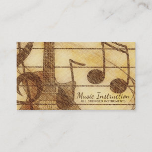 Elegante Vintage-Musik-Visitenkarte Visitenkarte