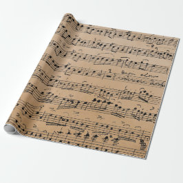 Elegante Vintage Musiknoten für Handschriftenblätt Geschenkpapier