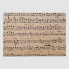 Elegante Vintage Musiknoten für Handschriftenblätt Seidenpapier