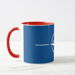 Elegante Vintage NATO-Flagge abgedeckt Tasse