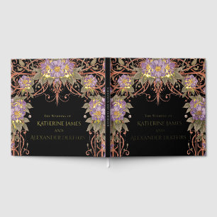 Elegante Vintage-Nouveau-Floral-Bogen-Hochzeit  Gästebuch