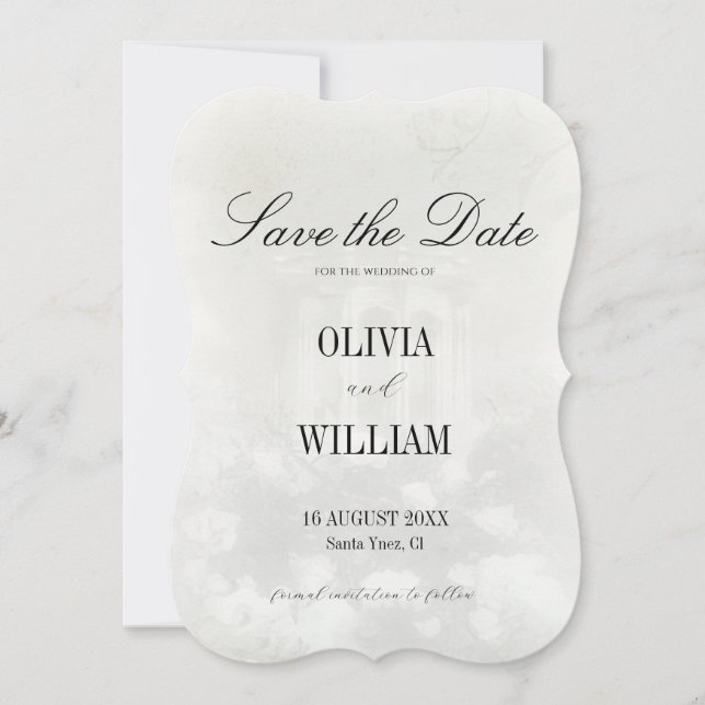 Elegante Vintage-Ölgemälde-Hochzeit  Save The Date (Vorderseite)