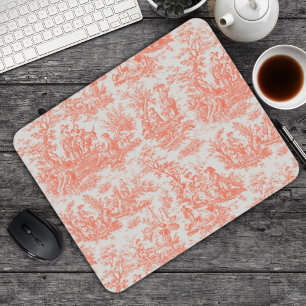 Elegante Vintage Orangentoile de jouy Mousepad