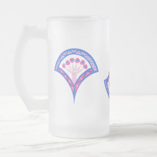 Elegante Vintage-Ornamentkunst Mattglas Bierglas
