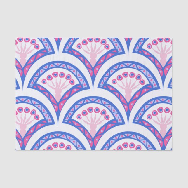 Elegante Vintage-Ornamentkunst Seidenpapier (Vorderseite)