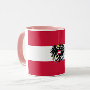 Elegante Vintage österreichische Flagge auf Kerami Tasse