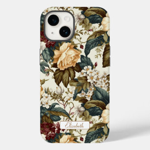 Elegante Vintage Peonies und Hydrangeas Case-Mate iPhone 14 Hülle