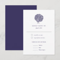 Elegante Vintage Pfauen-Menüwahl Hochzeits-RSVP