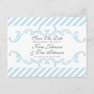 Elegante Vintage Postkarte Save the Date