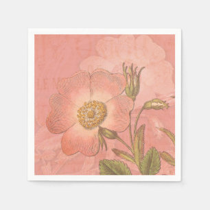 Elegante Vintage Primrose Pink-Hochzeit Serviette