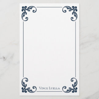 Elegante Vintage-Rahmen-Klassiker Briefpapier