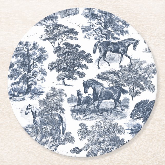 Elegante Vintage Rodelbahn mit Aussicht Runder Pappuntersetzer (Vorderseite)