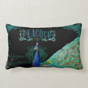 Elegante Vintage Rollen des Pfau-w personalisiert Lendenkissen