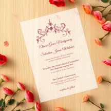 Elegante Vintage Romance Burgund Floral Wedding