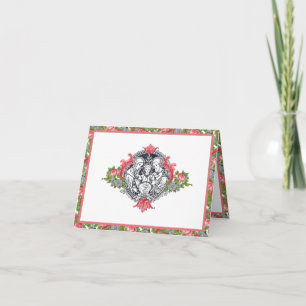 Elegante Vintage, römische religiöse Familie Dankeskarte