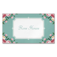 Elegante Vintage Rosa Floral Türkis Grün