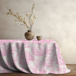 Elegante Vintage Rosa-Jouy-Toile Tischdecke