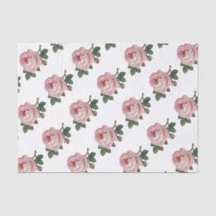 Elegante Vintage rosa Mit BlumenRose Seidenpapier