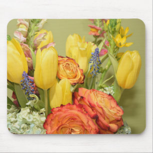 Elegante Vintage rosa Rote Rosen Blumenmousepad Mousepad