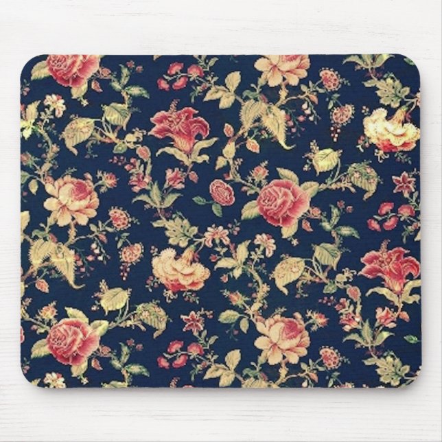 Elegante Vintage Rose BlumenMousepad Mousepad (Vorne)