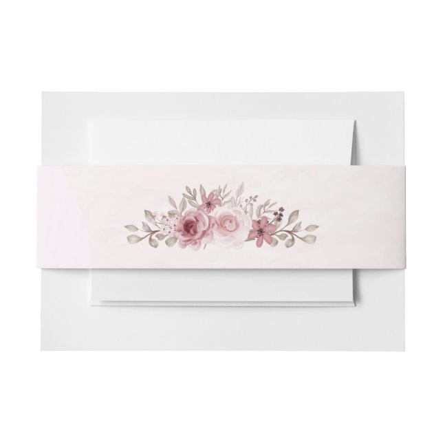 Elegante Vintage Rose Einladungsbanderole (Vorderseite Beispiel)