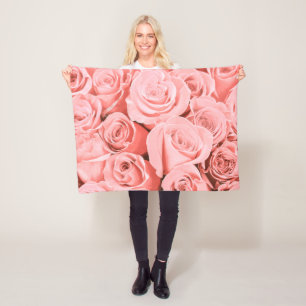 Elegante Vintage Rose   Fleece Blanket