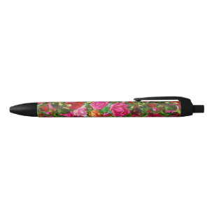 Elegante Vintage Rose Flora und Fauna Kugelschreiber