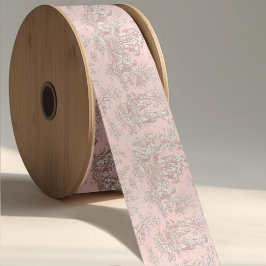 Elegante Vintage Rose Goldtoile de jouy Satinband