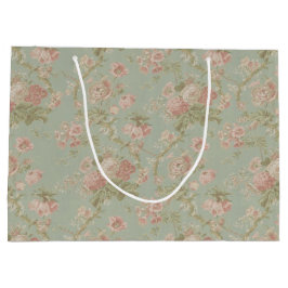 Elegante Vintage Rose Große Geschenktüte