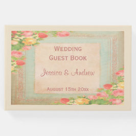 Elegante Vintage Rose Hochzeit Gästebuch