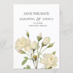 Elegante Vintage Rose Hochzeit speichern das Datum Einladung