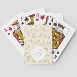 Elegante Vintage Rose individuell angepasst Spielkarten