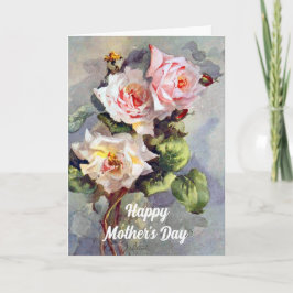 Elegante Vintage Rosen Aquarellmalerei Karte