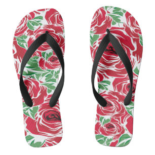 Elegante Vintage-Rosen-Blumen-Flip-Flops Flip Flops