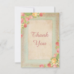 Elegante Vintage-Rosen Danke