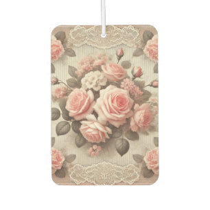Elegante Vintage Rosenstraße mit Spitzen Autolufterfrischer
