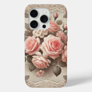 Elegante Vintage Rosenstraße mit Spitzen Case-Mate iPhone Hülle