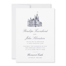 Elegante Vintage-Schloss-Schrift-Illustration Hoch