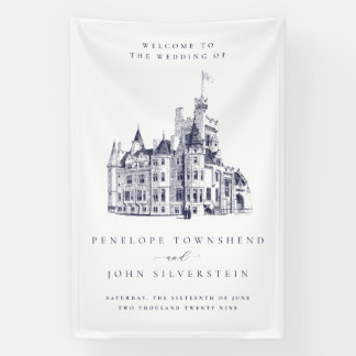 Elegante Vintage-Schloss Zielort-Hochzeit Banner