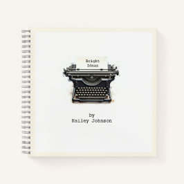 Elegante Vintage Schreibmaschine Notizbuch