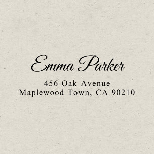 Elegante Vintage-Script-Kalligrafie einfach Permastempel