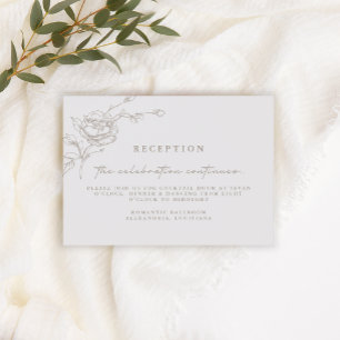Elegante Vintage-Sepia-Hochzeitsempfangskarten RSVP Karte