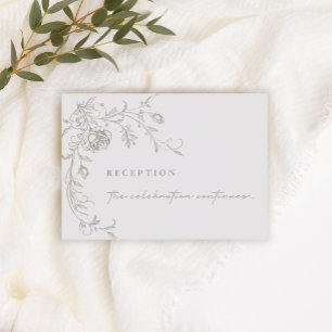 Elegante Vintage-Sepia-Hochzeitsempfangskarten RSVP Karte