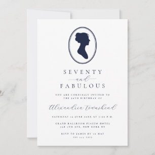 Elegante Vintage-Silhouette zum 70. Geburtstag Einladung