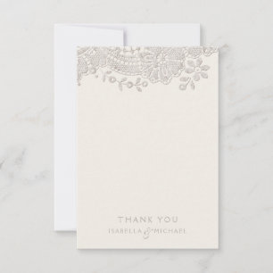 Elegante Vintage Spitzen rustikale Hochzeit danke
