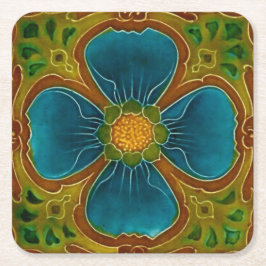 Elegante Vintage Stilelemente Rechteckiger Pappuntersetzer