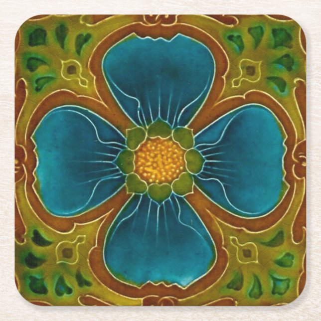 Elegante Vintage Stilelemente Rechteckiger Pappuntersetzer (Vorderseite)