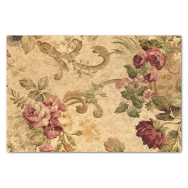 Elegante Vintage Tapisserie-Rose in Gold Urn Seidenpapier